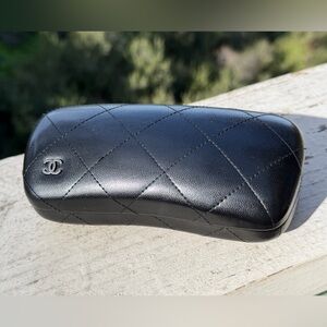 CHANEL Black Quilted Sunglasses Case